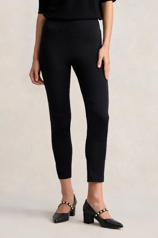 Don't Miss Out Zip Detail 7/8th Pant - Jet Black