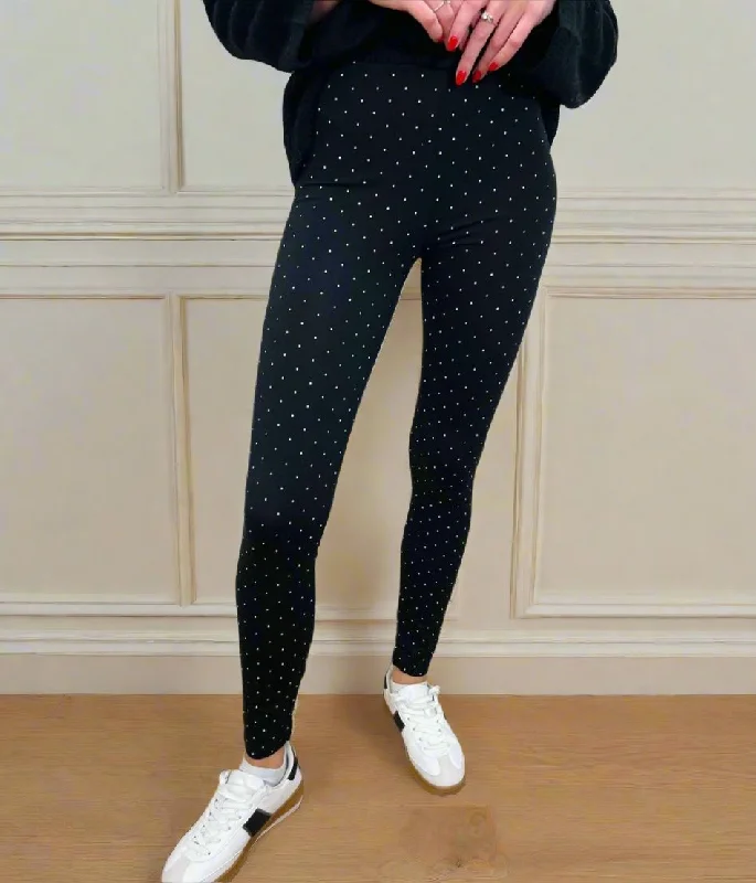 Absurdly Cheap Sale Black Spot Print Leggings