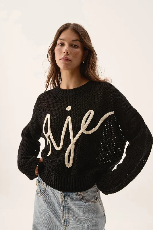 Comfortable Clothes Mural Oversized Logo Jumper