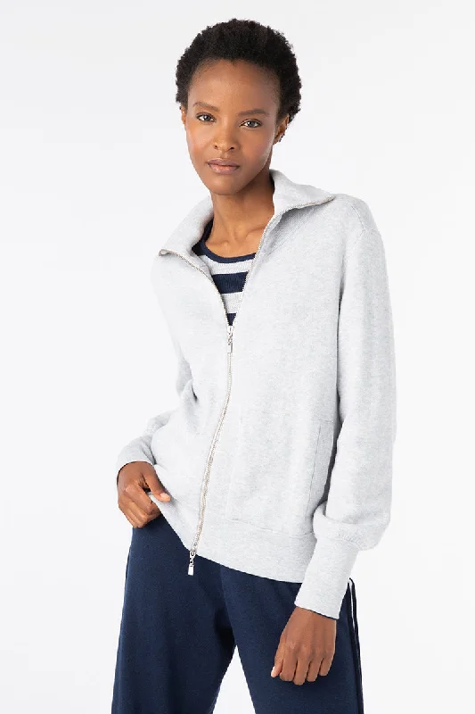 Signature Style Essentials Kinross Cashmere Short zip Collared Cardigan