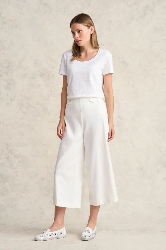 Clothing Sale Linen Culotte - White