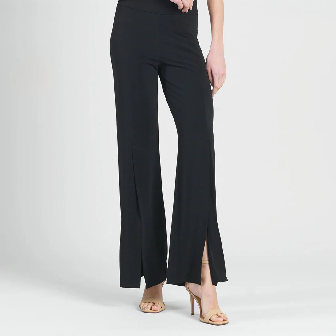 Redefining Women's Fashion Kick Front High Slit Pant - Black