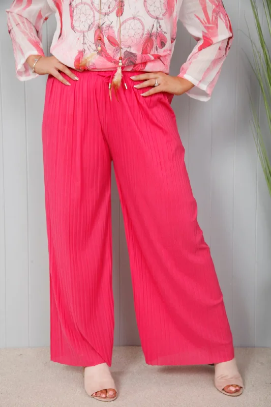 Explore What's New Pleat Palazzo Fuchsia