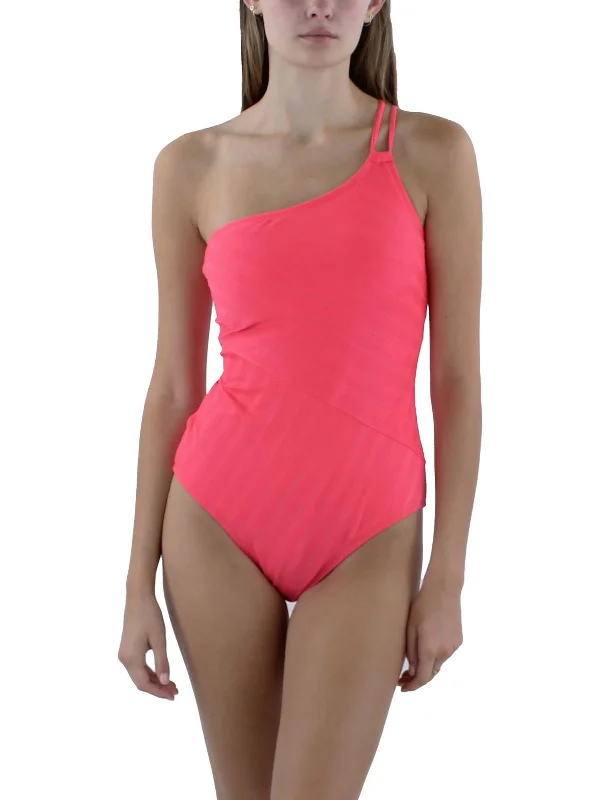 Trendy Street Style Womens Cut-Out Ribbed One-Piece Swimsuit