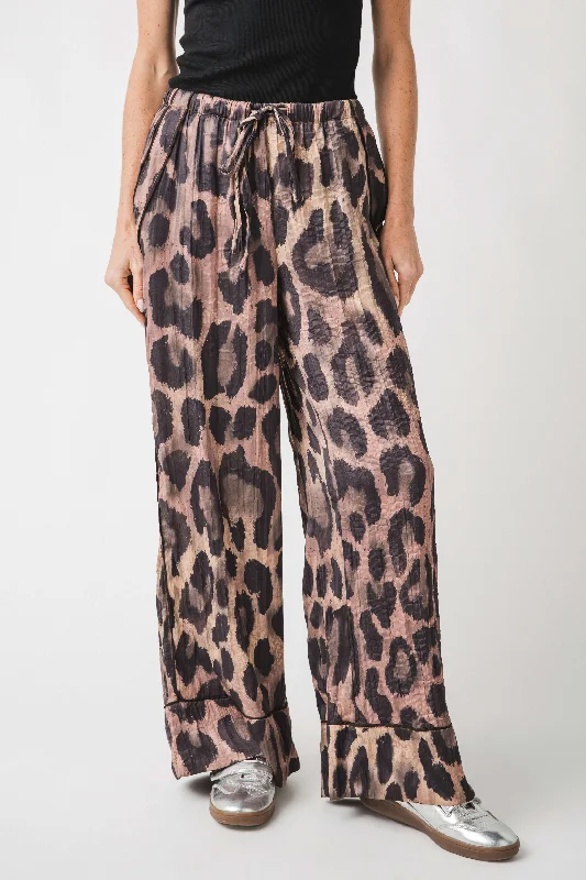 Eclectic Style Wardrobe Free People All Out Satin Leopard Pants