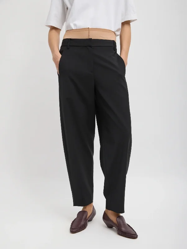 Women’s Formal Wear Tropical Wool Reese Sculpted Trousers in Black