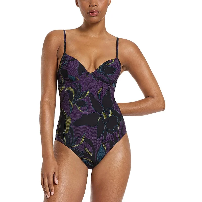 Exclusive Discount Womens Printed Nylon One-Piece Swimsuit