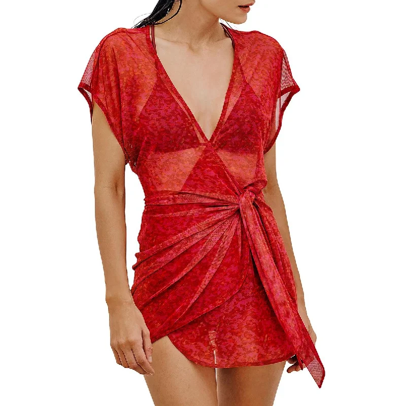 Fashion Forward Outfits Kensi Emily Womens Sheer Polyester Cover-Up