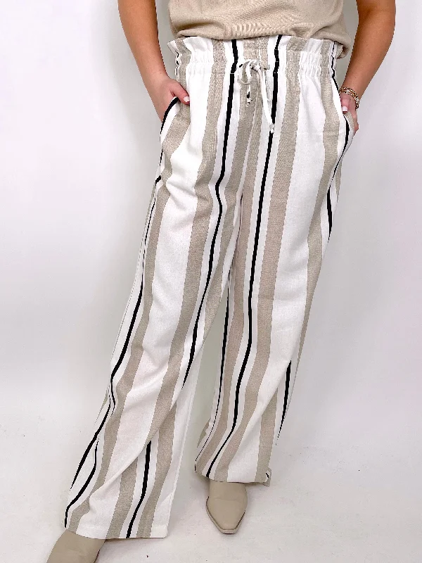 Timeless Elegance Redefined The Gretta Striped Wide Leg Pant