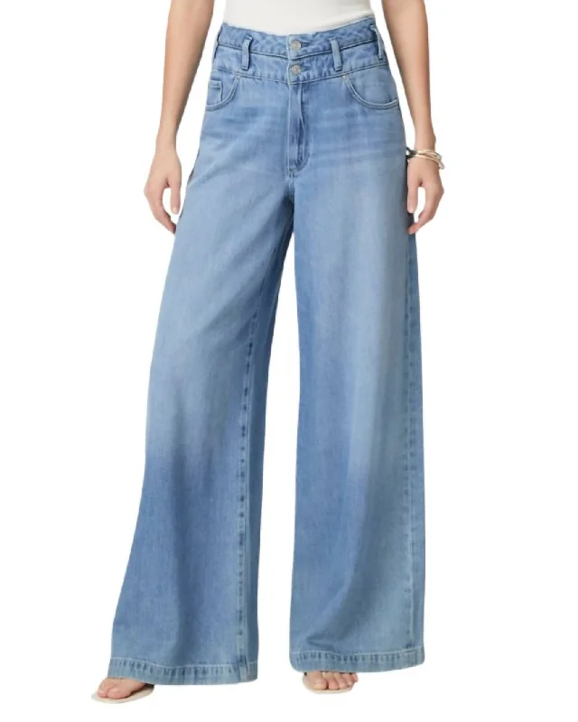 Comfort Meets Fashion Portia Wide Leg Jeans In Enzo Distressed