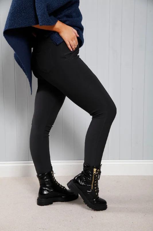 Elegant Simplicity Wardrobe Black Stretch Treggings