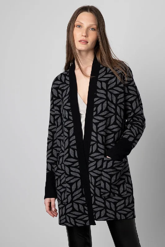 Casual Yet Stylish Separates Kinross Cashmere Reversible Woodland Cardigan