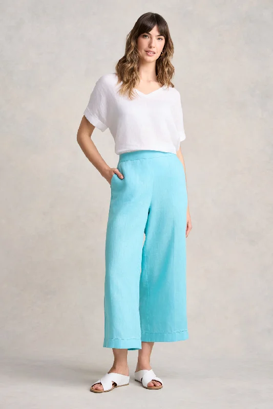 Fashion Forward 7/8th Wide Leg Linen Pant