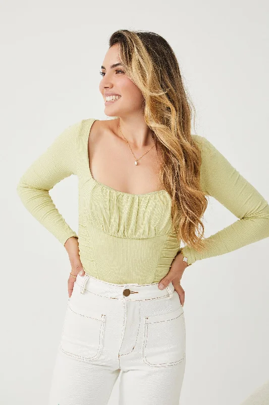 Fashion Frontiers Carmelle Knit Bodysuit - Mint