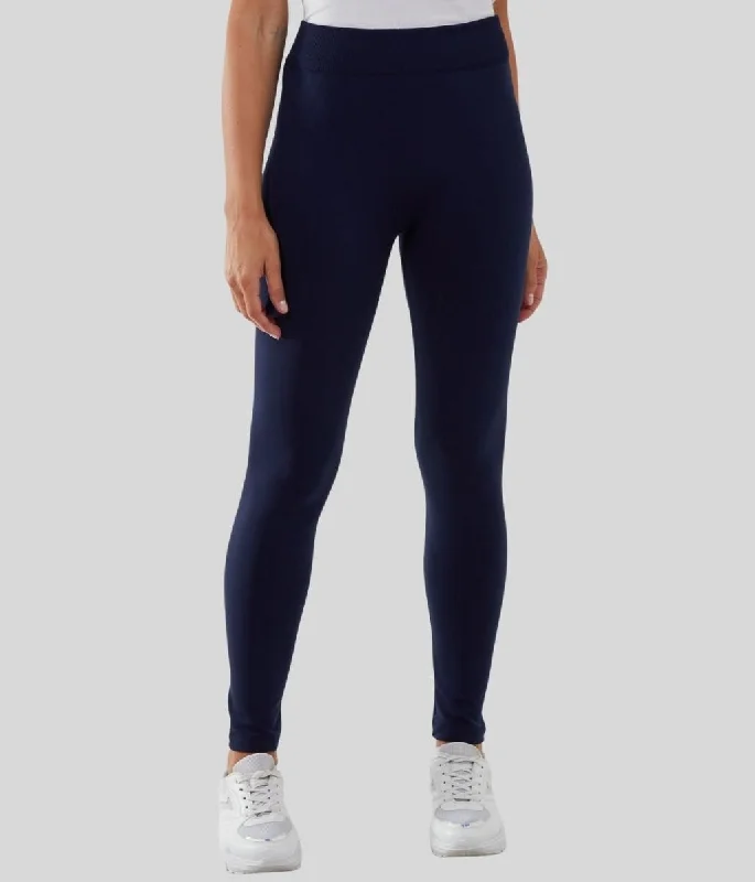 Unleash Your Fashion Navy Fleece Lined Leggings