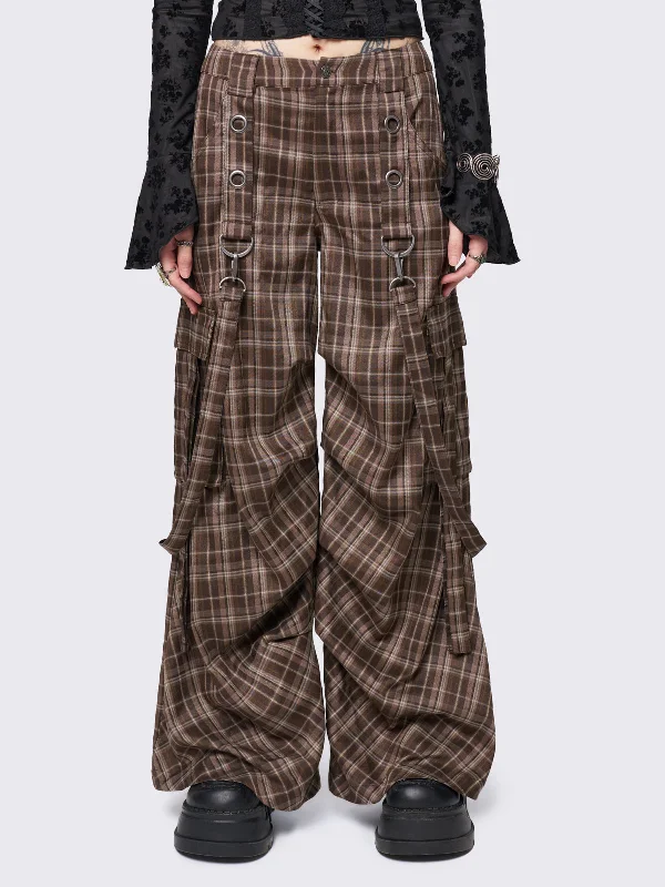 Redefining Women's Style Trek Plaid Cargo Pants