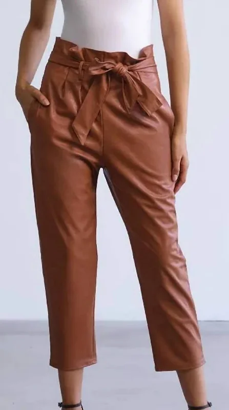 New Season Fashion Preview Xara Eco Leather Pants In Brown