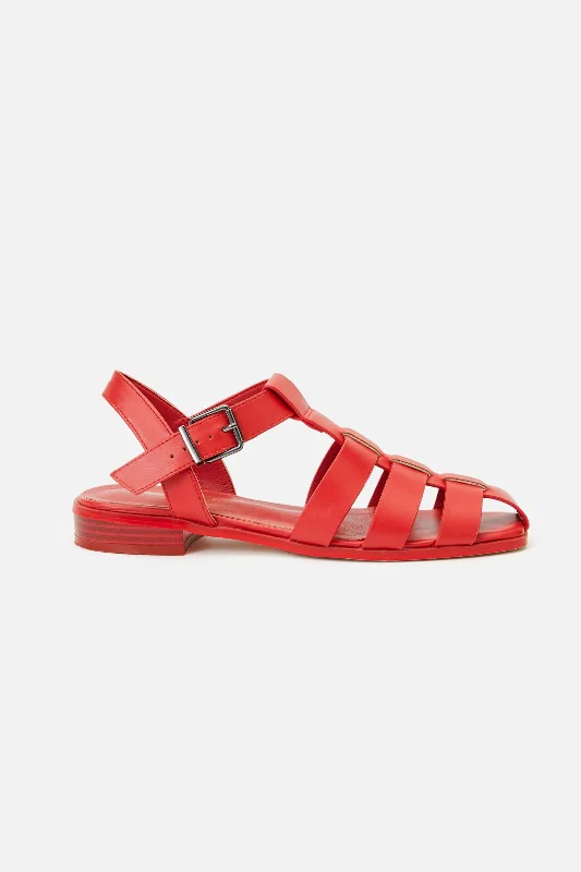 Elegant Fashion Red Closed Toe Sandals