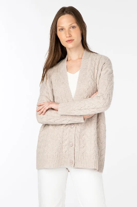 Exclusive Discount Kinross Cashmere Cable Boyfriend Cardigan