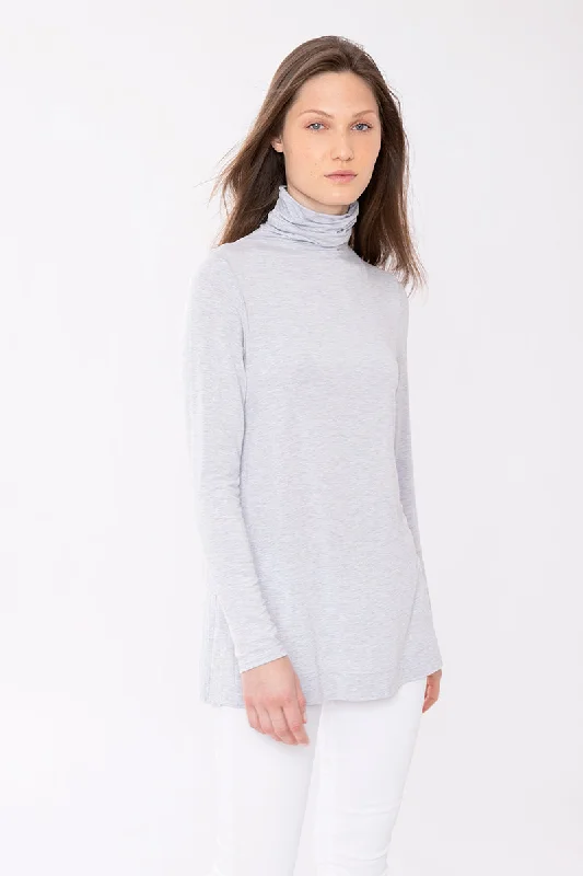 Chic Styles Kinross Cashmere Scrunch Neck Tunic