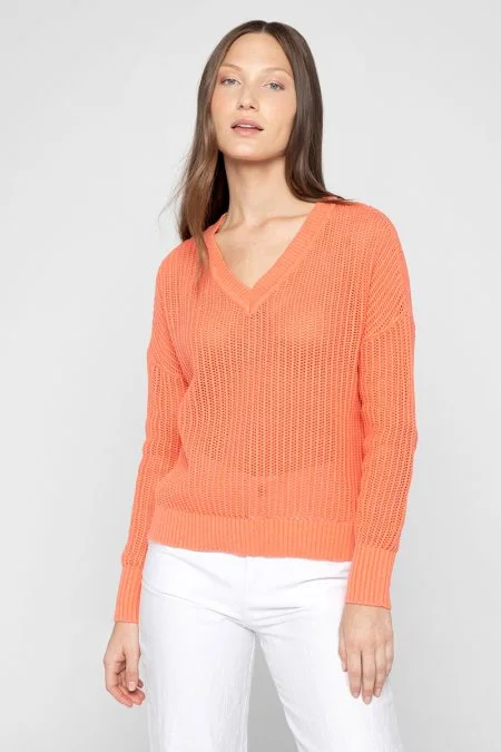 Discover Now Kinross Cashmere Open Stitch Vee