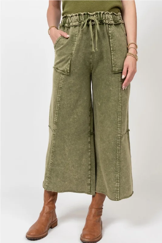 Trendy Street Style Attire Jenny Pant In Olive