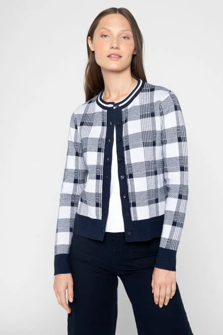 Versatile Wardrobe Essentials Kinross Cashmere Plaid Cardigan