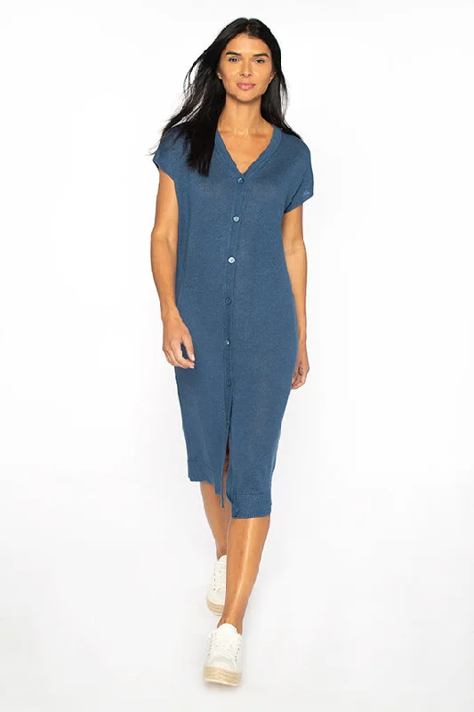 Chic Style, Always In Vogue Kinross Cashmere Button Front Dress