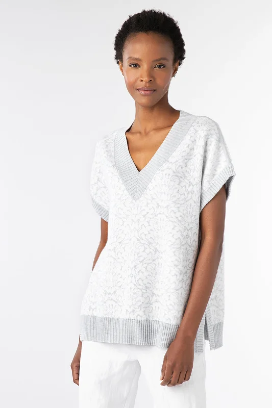 Unleash Your Fashion Kinross Cashmere Medallion Vee Popover