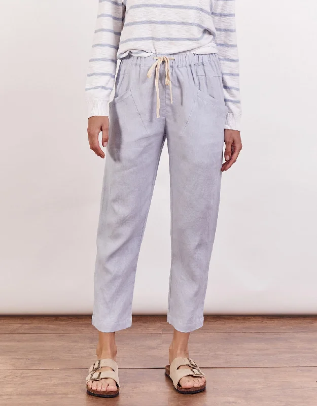 Effortless Chic for Women Luxe Linen Pants - Chambray Blue