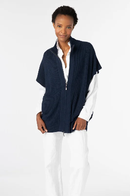 Stay Ahead In Style Kinross Cashmere S/L Zip Cardigan