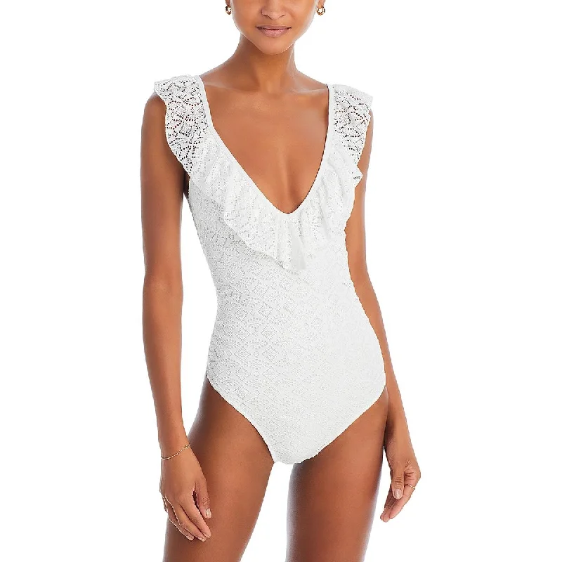 High End Women's Wear Womens Cut-Out Polyester One-Piece Swimsuit