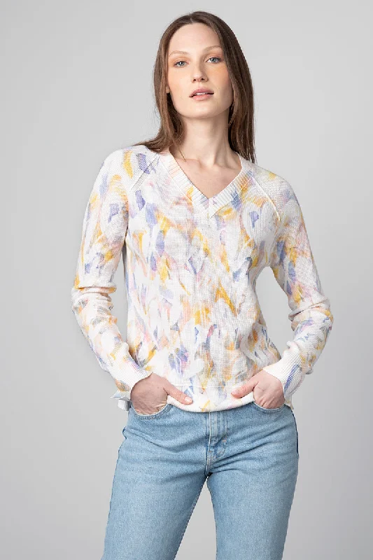 Get The Latest Trends Kinross Cashmere Floral Thermal Vee