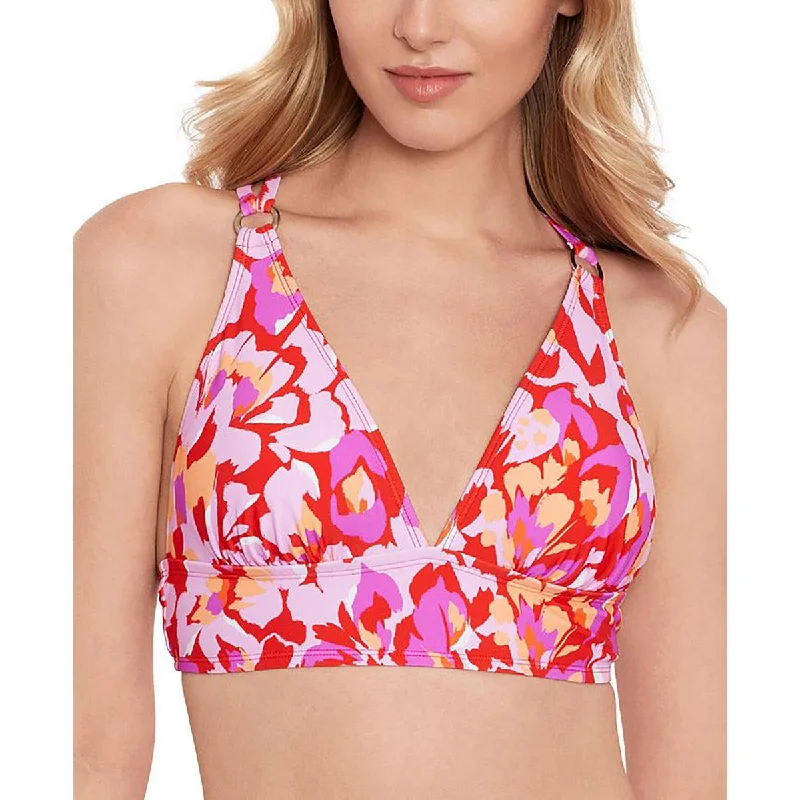 Trendy Urban Attire Womens Printed Nylon Bikini Swim top