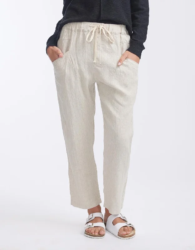 Unbeatable Deals Luxe Linen Pants - Natural