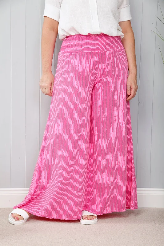 Stupidly Low Prices Fuchsia Striped Palazzo Pants