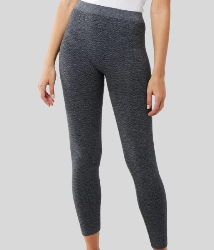 Huge Price Cut Herringbone Jacquard Fleece Lined Leggings