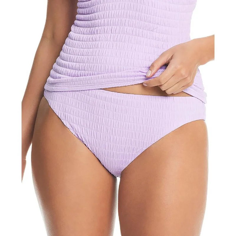 Chic Style Womens Smocked Nylon Swim Bottom Separates