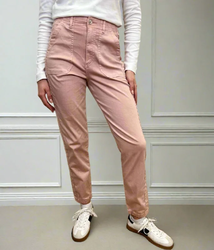 Exclusive Designer Collection Pink Slim Fit Casual Cuffed Trousers